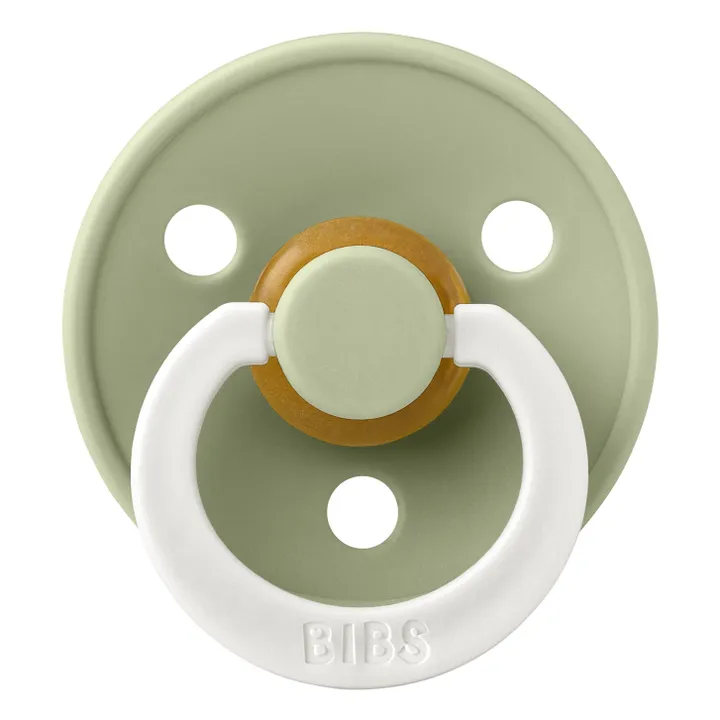 Bibs Tétines phosphorescentes en caoutchouc naturel - Set de 2 | Vert amande