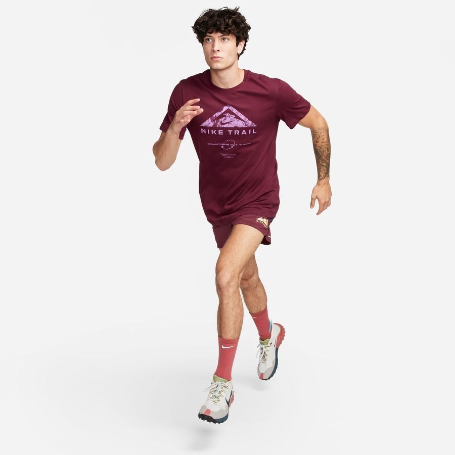 Nike T-shirt Running Dri-FIT Run Trail - Bordeaux Foncé