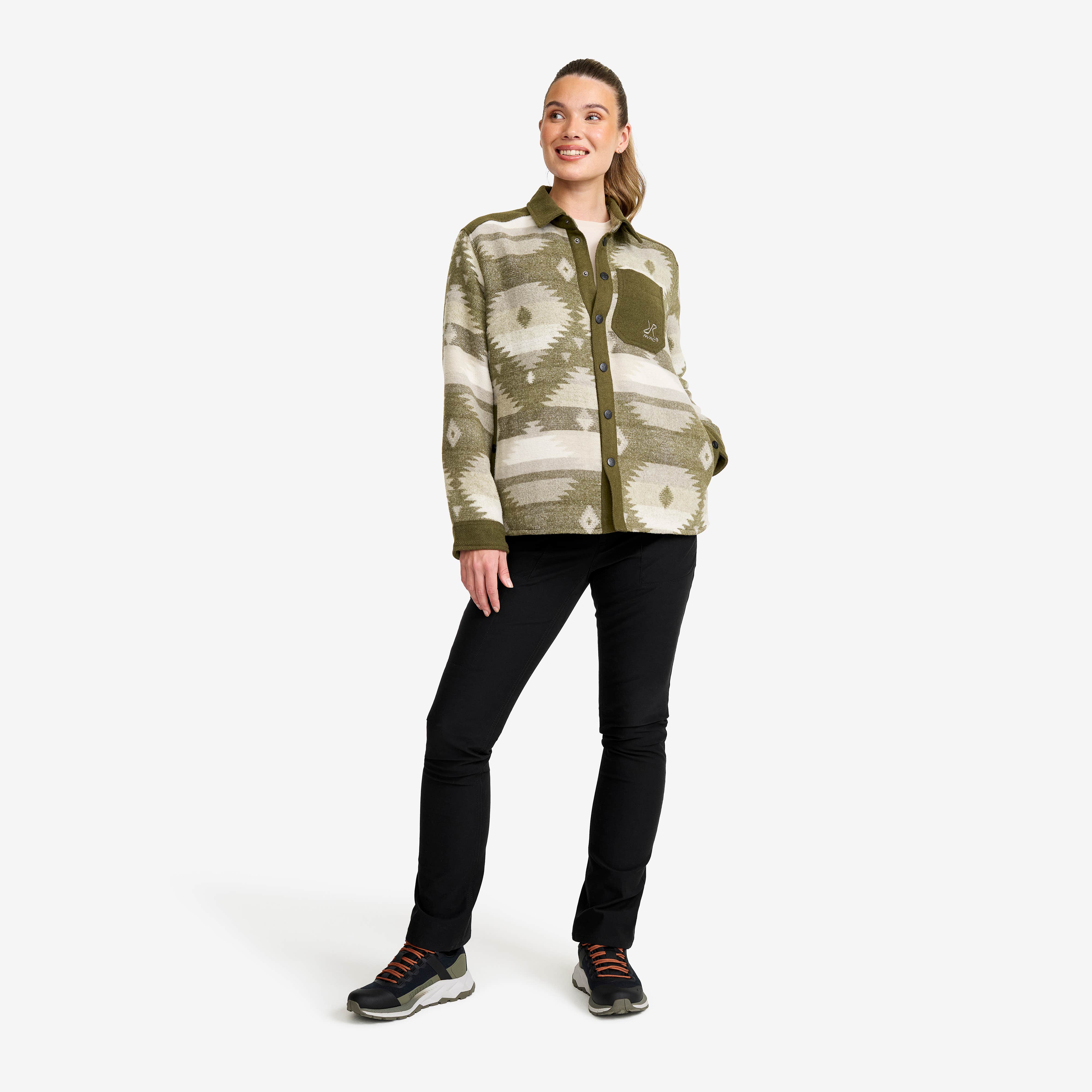 Highland Warm Overshirt Dame Grape Leaf/Oatmeal
