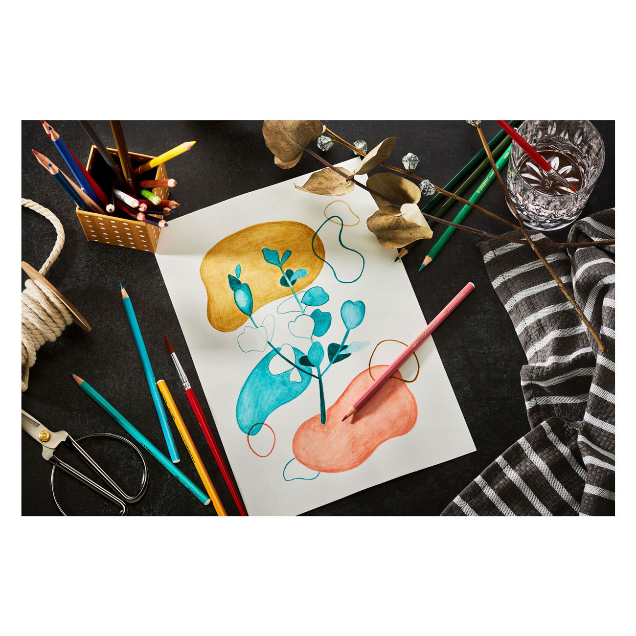 STABILO Aquacolor - Aquarel Kleurpotlood - Metalen Set 24 St.