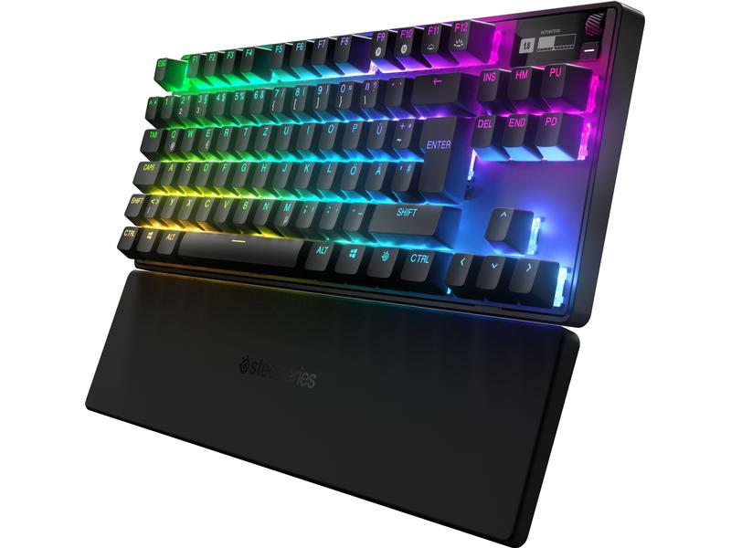 Steel Series Gaming-Tastatur Apex Pro TKL WL (2023) Gaming-Keyboard mit RGB-Beleuchtung und OmniPoint 2.0 einstellbare Switches