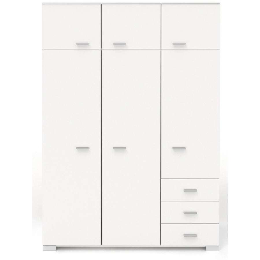 Parisot Kleiderschrank 6-türig Galaxy 2 Weiß Weiß