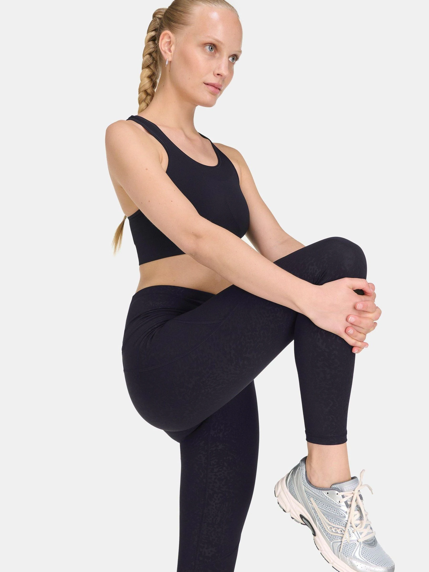Zwart - Sweaty Betty Power Embossed Workout Leggings