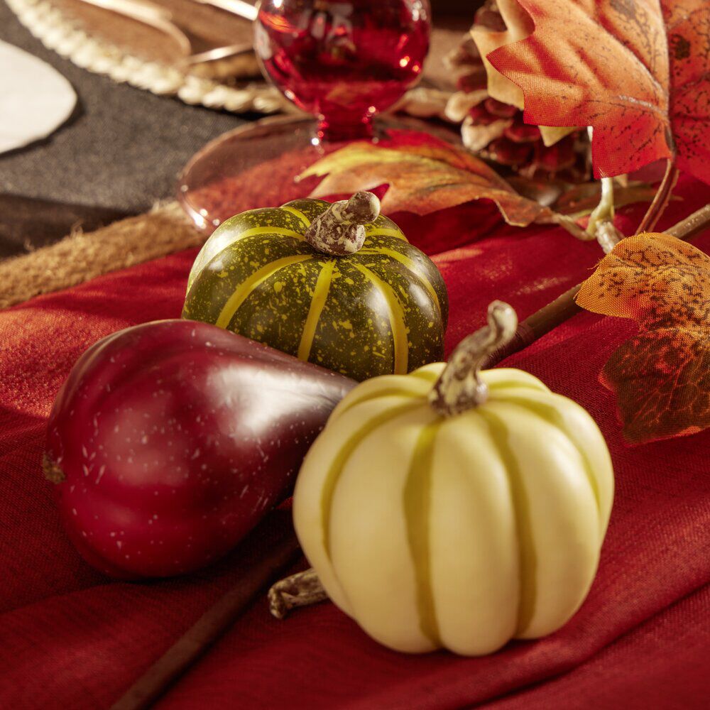 Lot éléments décoration automne plastique 3 modèles