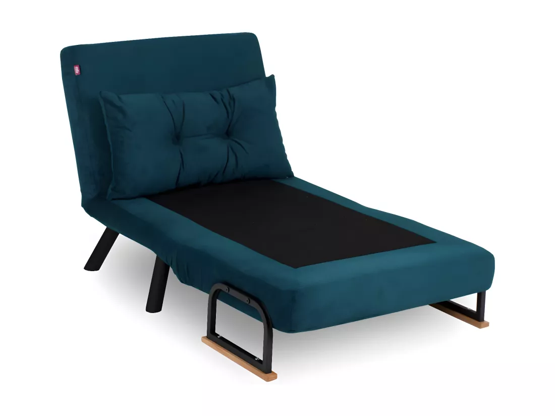 Fauteuil convertible tissu Sylvano-Couleur Gris-1 place fauteuil