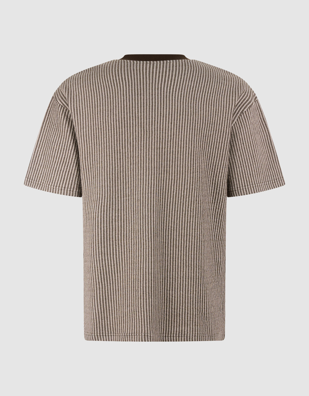 Seersucker T-shirt Bruin