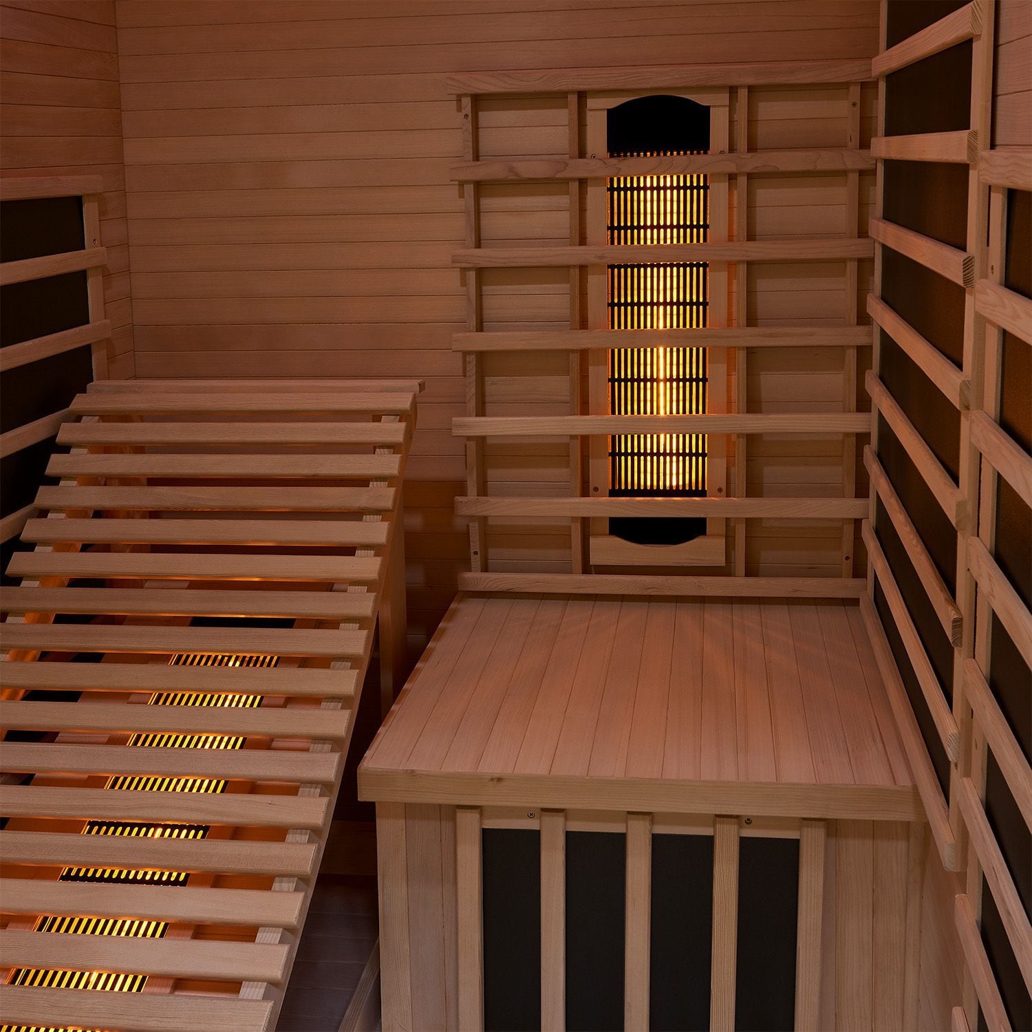 Artsauna Infrarotkabine Wärmekabine Kolding mit Triplex-Heizsystem & Hemlockholz