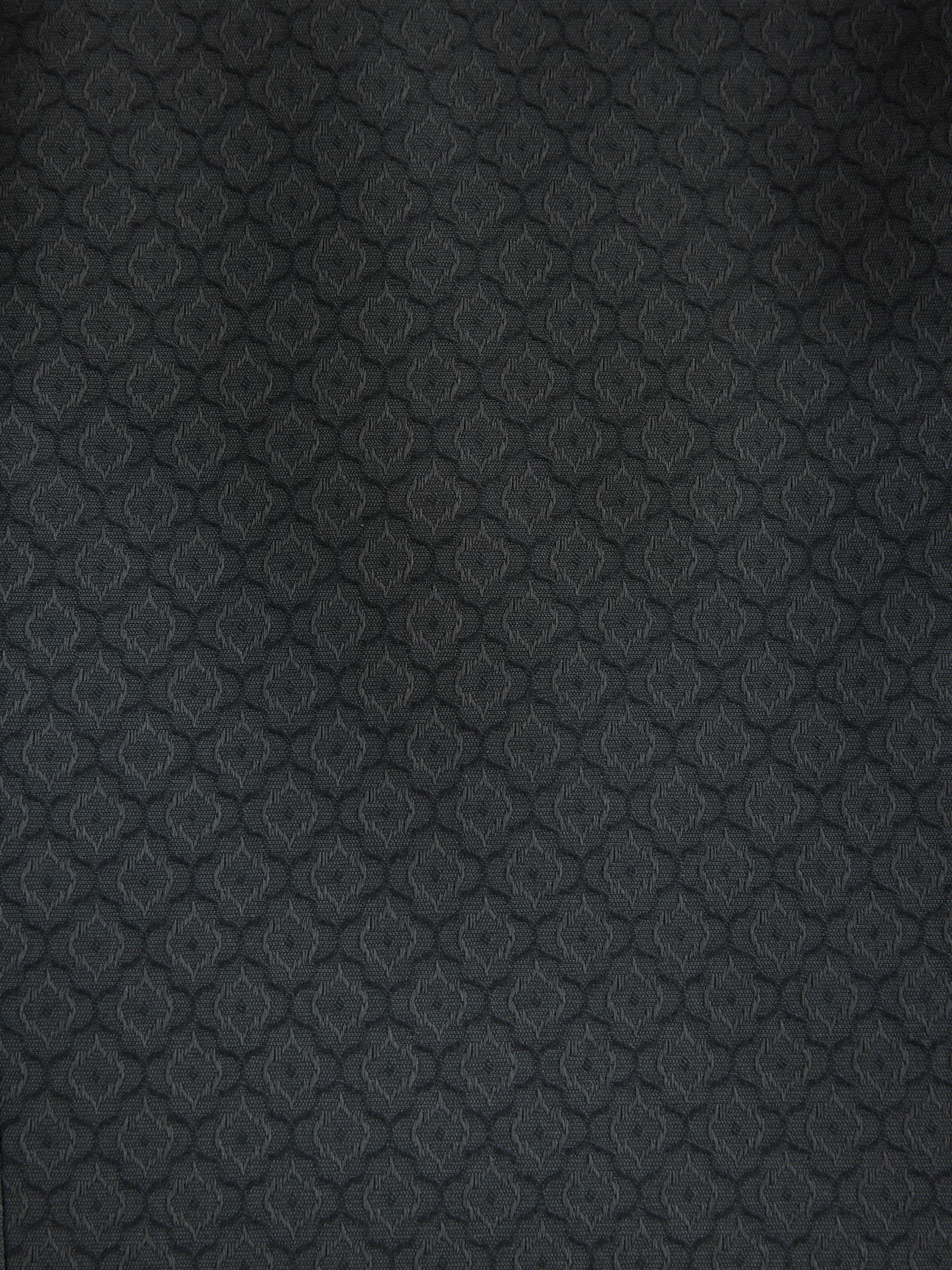 Zwart - Slim Fit Jacquard Tuxedo Suit Jacket