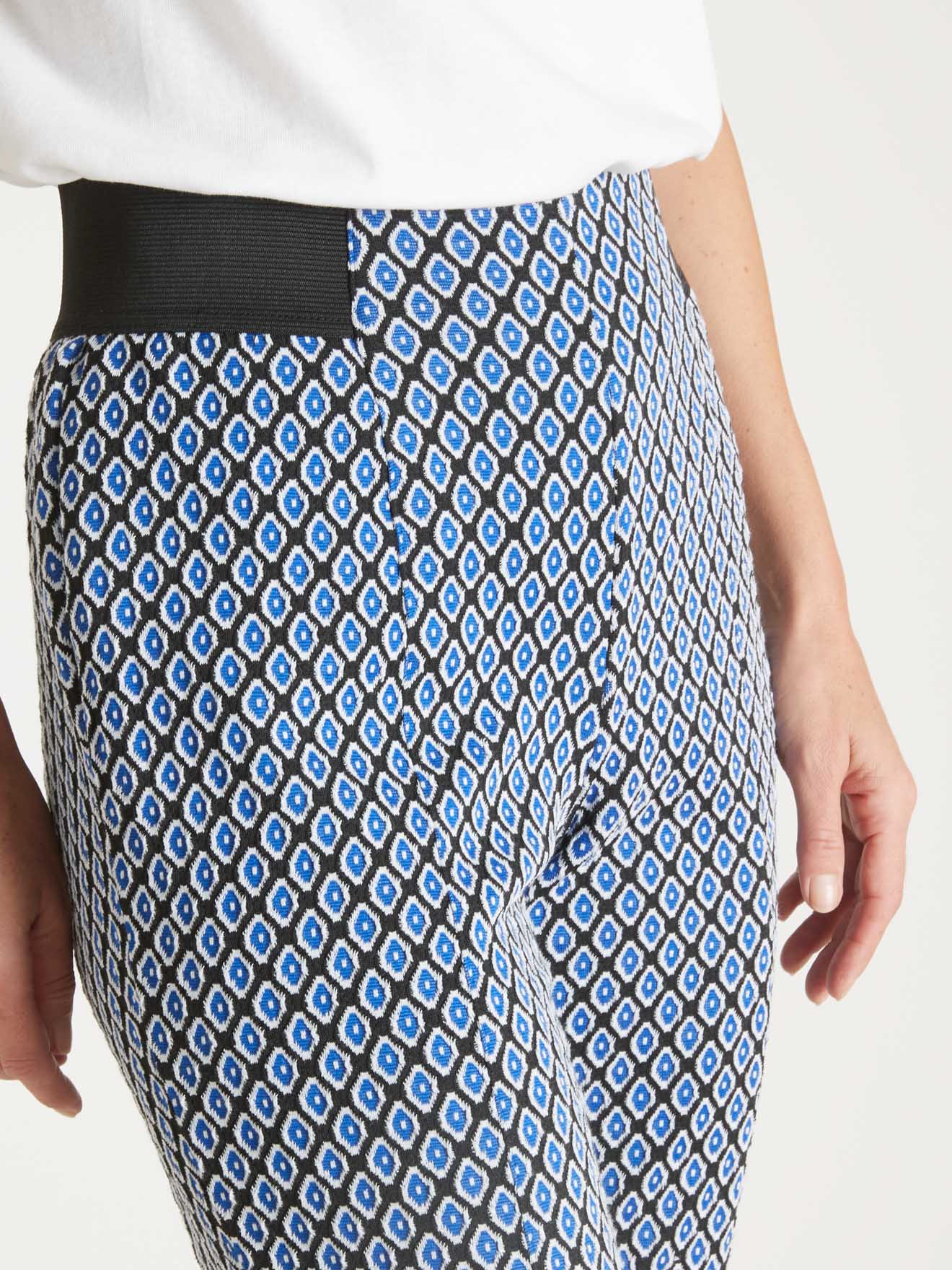 Pantalon élastiqué en maille milano