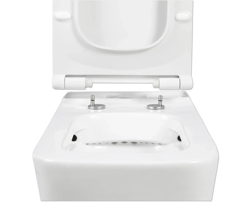 Jungborn WC-combinatieset DRIE, diepspoeltoilet met open rand, glanzend wit, met toiletzitting en softclose-mechanisme