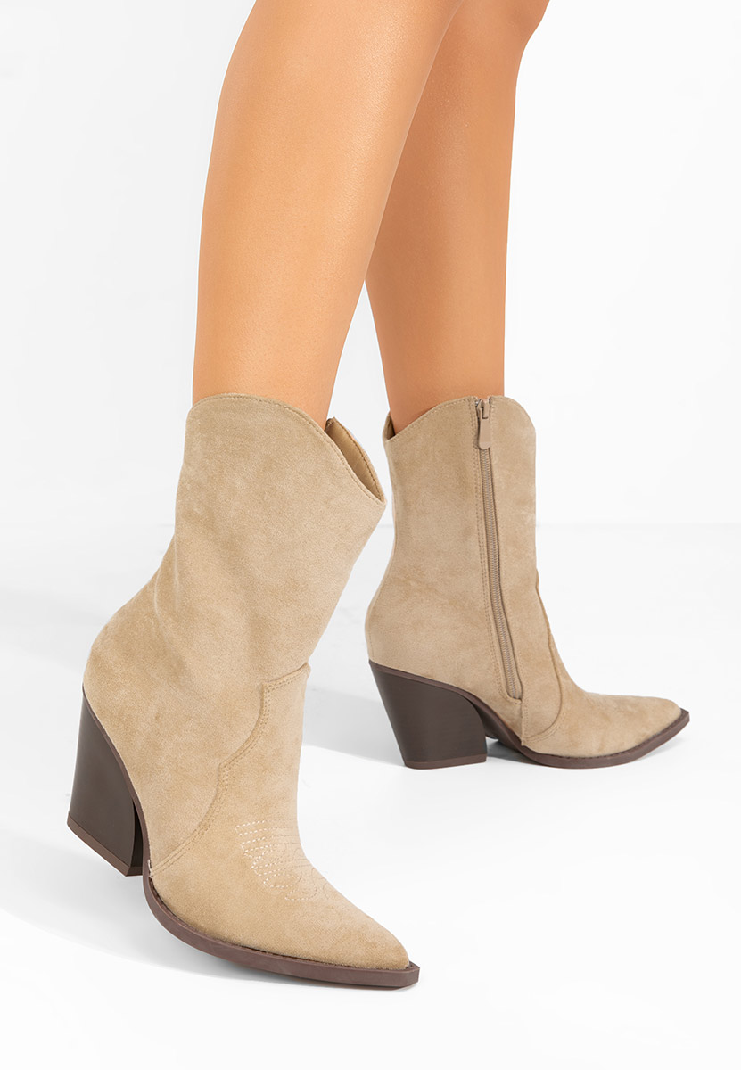 Santiag femme beige Sarisa