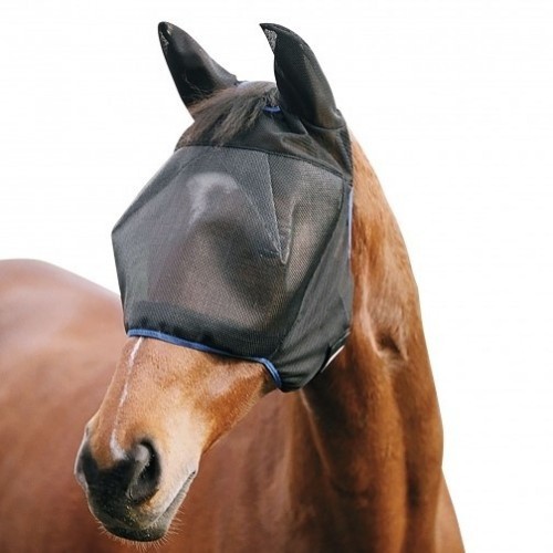 Rede para cabelo Field Rield Mid com protetores de orelha, Preto/Azul