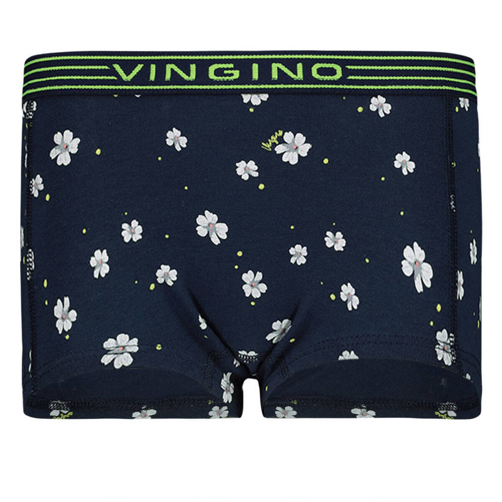 short - set van 2 donkerblauw/neon geel