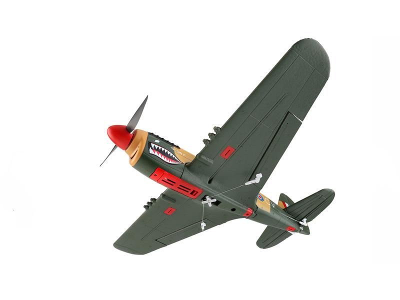 Amewi Warbird AMXflight P40 Fighter, Gyro, 4-Kanal, 384 mm, Kleines Curtis P40 Warhawk Modell mit Gyro Stabilisierung