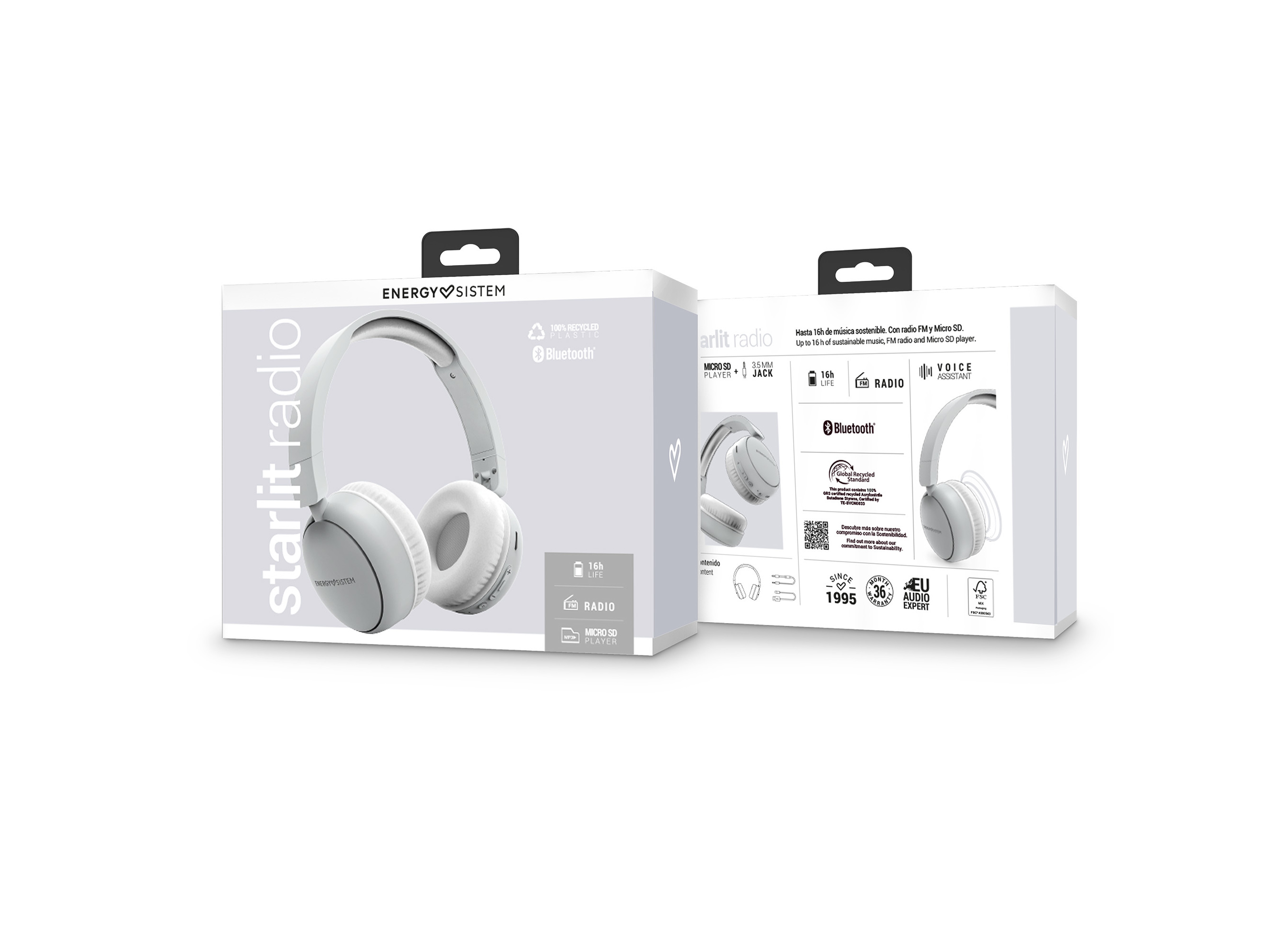 AURICULARES BT ENERGY SISTEM STARLIT BRANCO BLUETOOTH 5.3