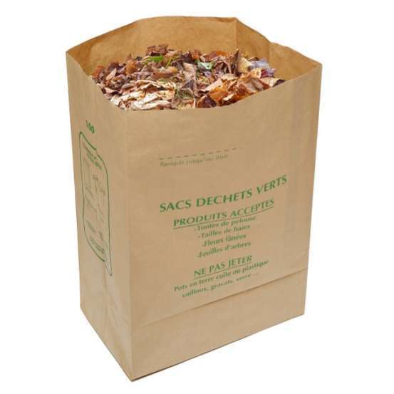 Sac à déchets verts en kraft - 100L x10