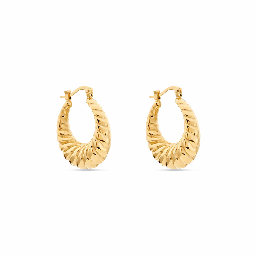 Créoles Clive Acier Doré