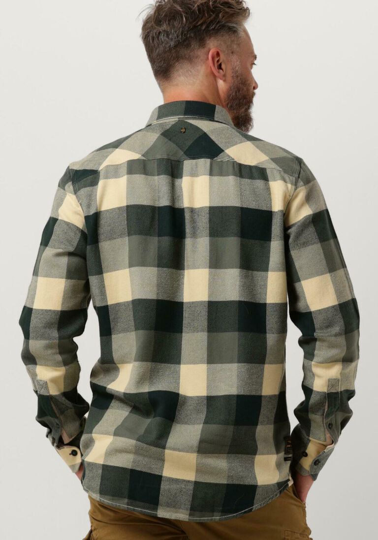 PME LEGEND groene pme legend overshirt long sleeve shirt heavy ctn twill check
