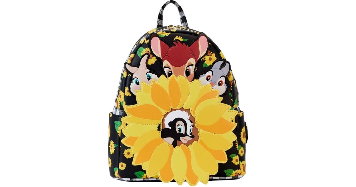 Bambi Sunflower Friends Mini Backpack, 26 cm rugzak  (Zwart/geel)