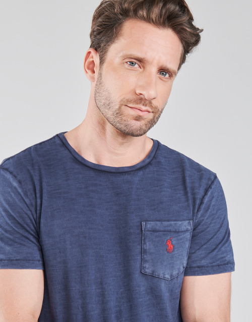 Polo Ralph Lauren - T-SHIRT AJUSTE COL ROND EN COTON LOGO PONY PLAYER Azul