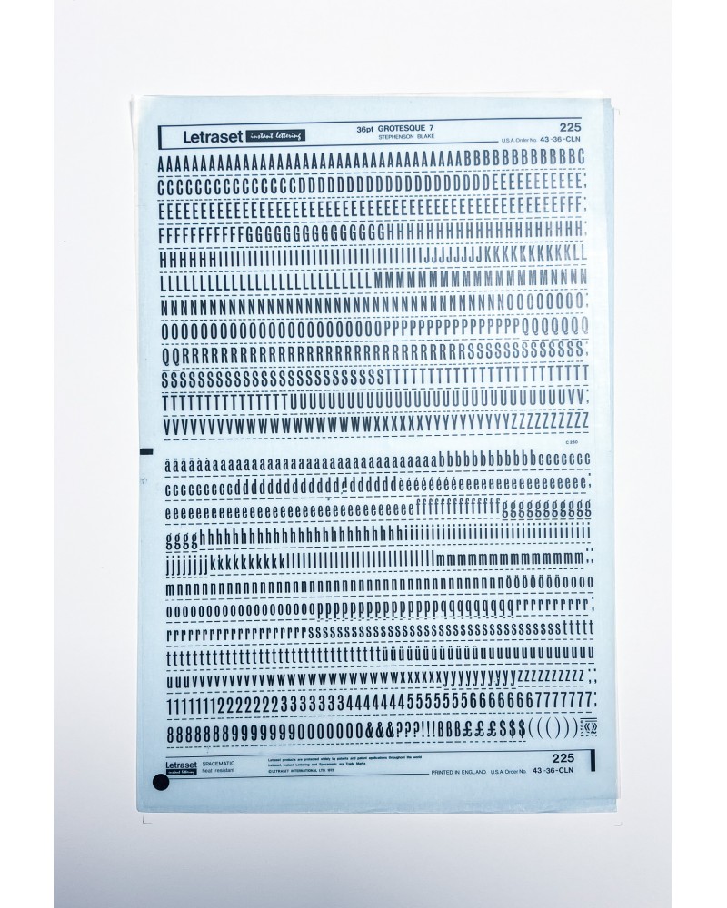 Letraset 225 - Grotesque 7 36pt