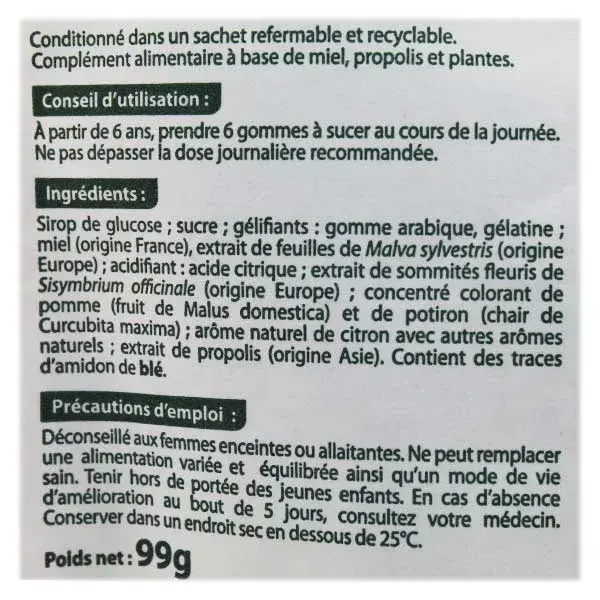Gomas de mascar Humer Sensitive para garganta. Alivia a garganta a partir dos 6 anos de idade.