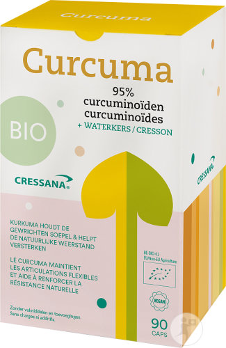 Cressana Curcuma 95% Bio Complément Alimentaire Articulations 90 Capsules