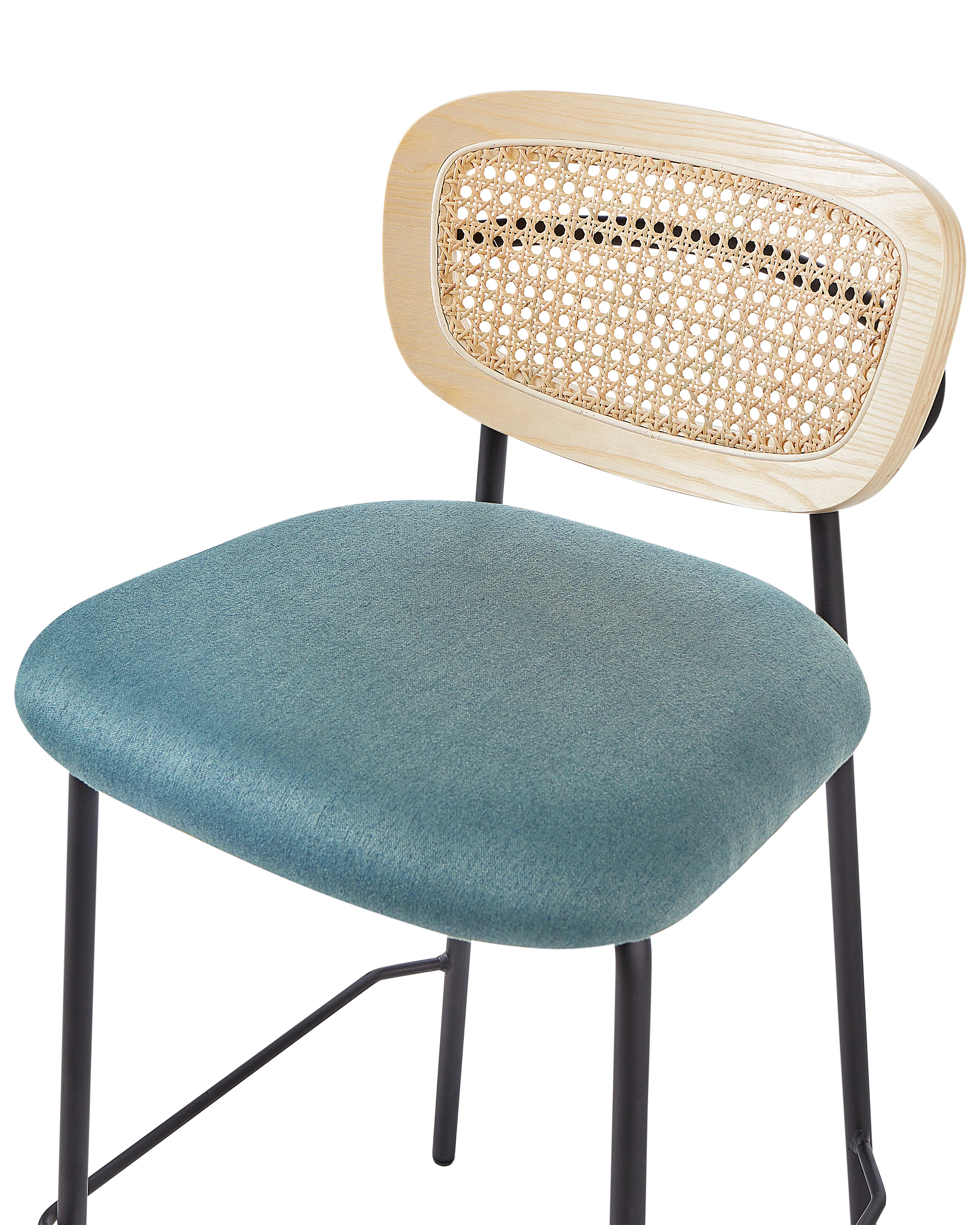 Set van 2 barstoelen MAYETTA Rotan Groenblauw