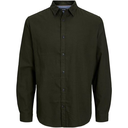 Jack & Jones - 12181602 JJEGINGHAM TWILL SHIRT L/S NOOS ROSIN Verde