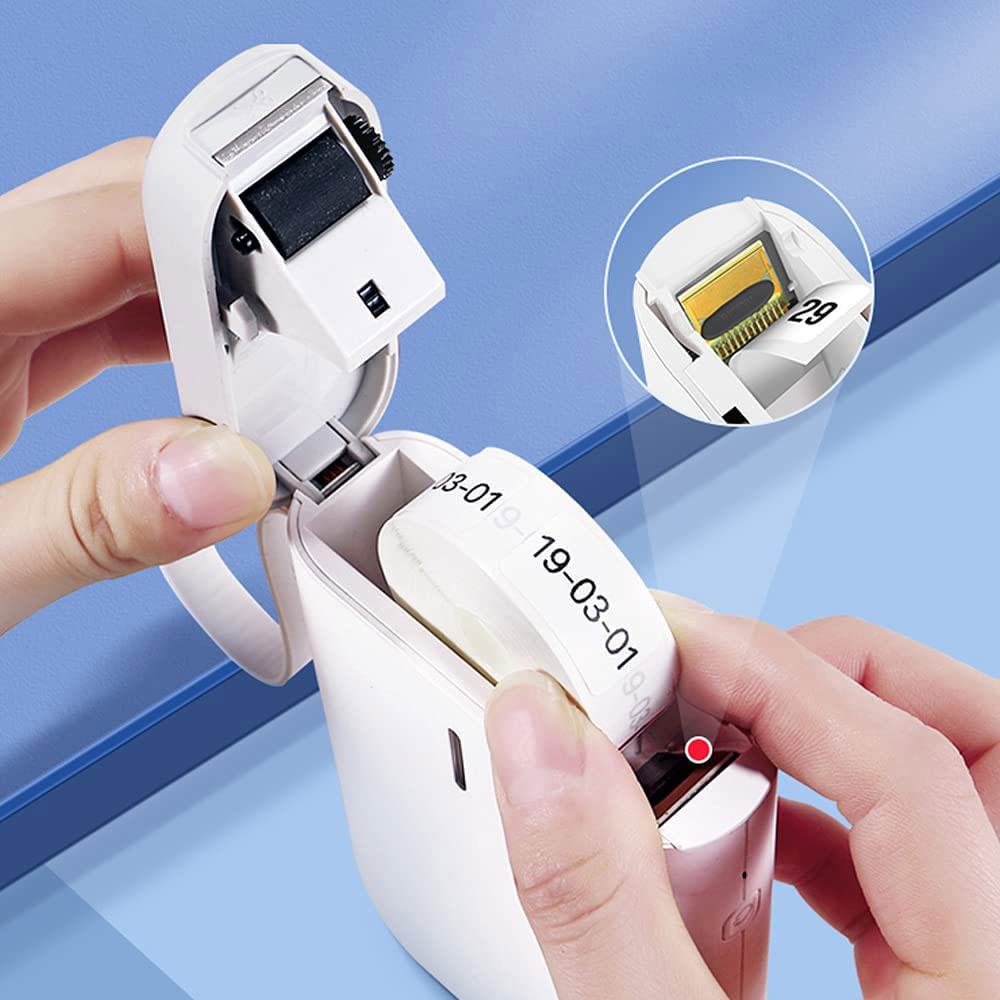 Mini Beschriftungsgerät Bluetooth Etiketten Drucker Maschine D11 Label Maker (iOS/Android) - Weiss