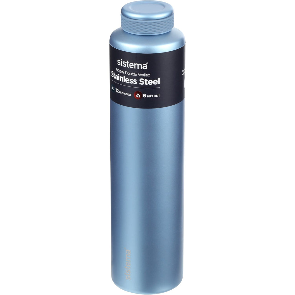 Køb Sistema Peace Blue Stainless Steel Drikkedunk 600 Ml
