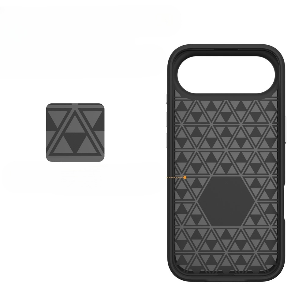 iPhone Air MagSafe Hybrid Hardcase Schutzhülle Grip Design - Schwarz