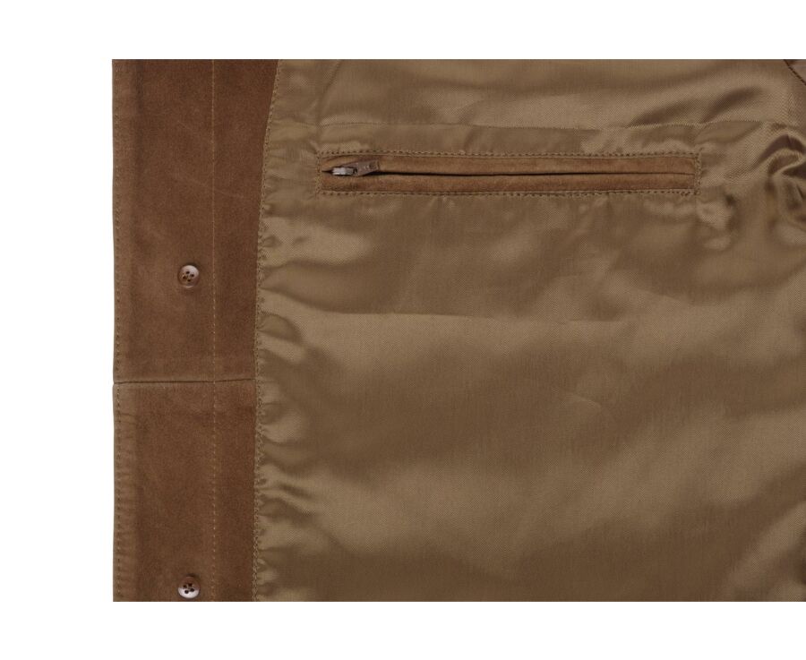 Veste en cuir daim homme Havane - FAUSTIN