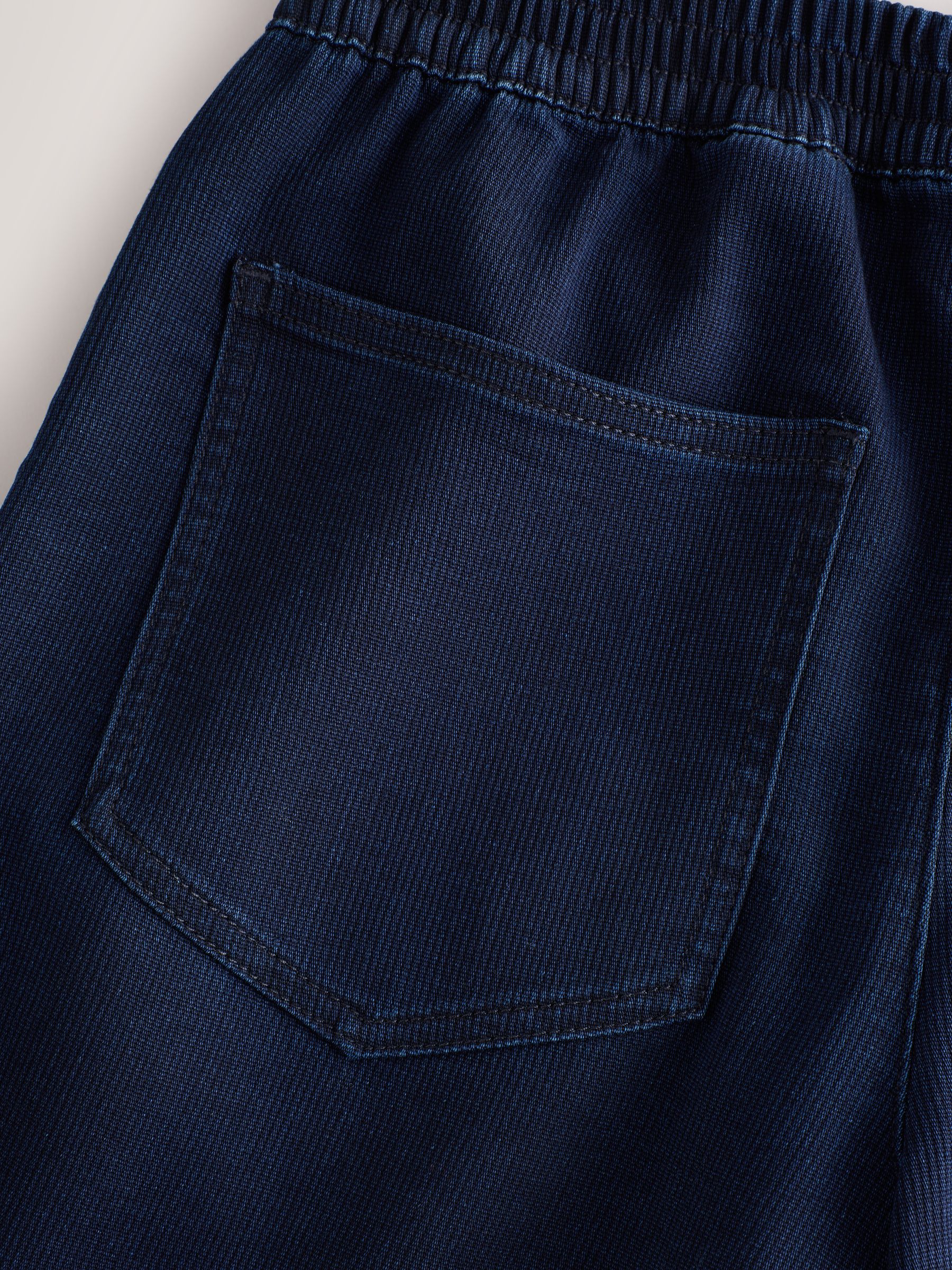 Donkerblauw - Denim jersey joggingbroek
