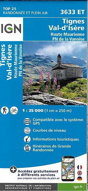 IGN - TOP25 3633ET TIGNES VAL D ISERE 1 25 000