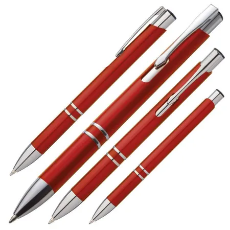 Easy Gifts Kugelschreiber aus Kunststoff, rot, 10 Stück