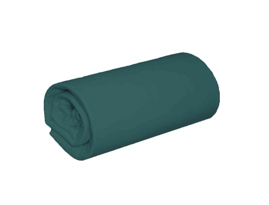 TERRE DE NUIT - Drap housse jersey bleu canard bonnet 30 cm 80x190