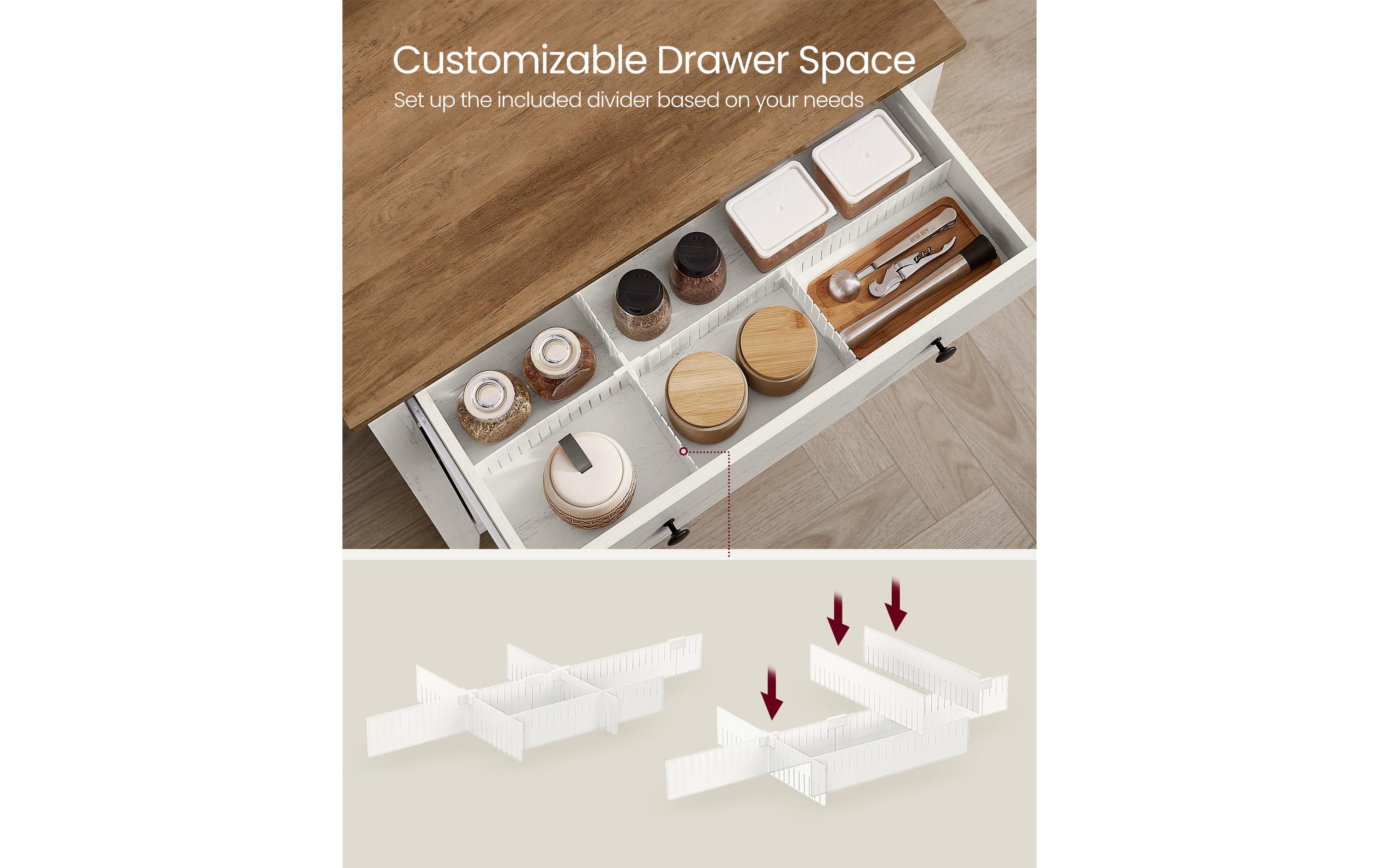 Kommode 80 x 80 cm, Beige/Weiss<br>Aufbewahrungsschrank mit Schubladen und Türen