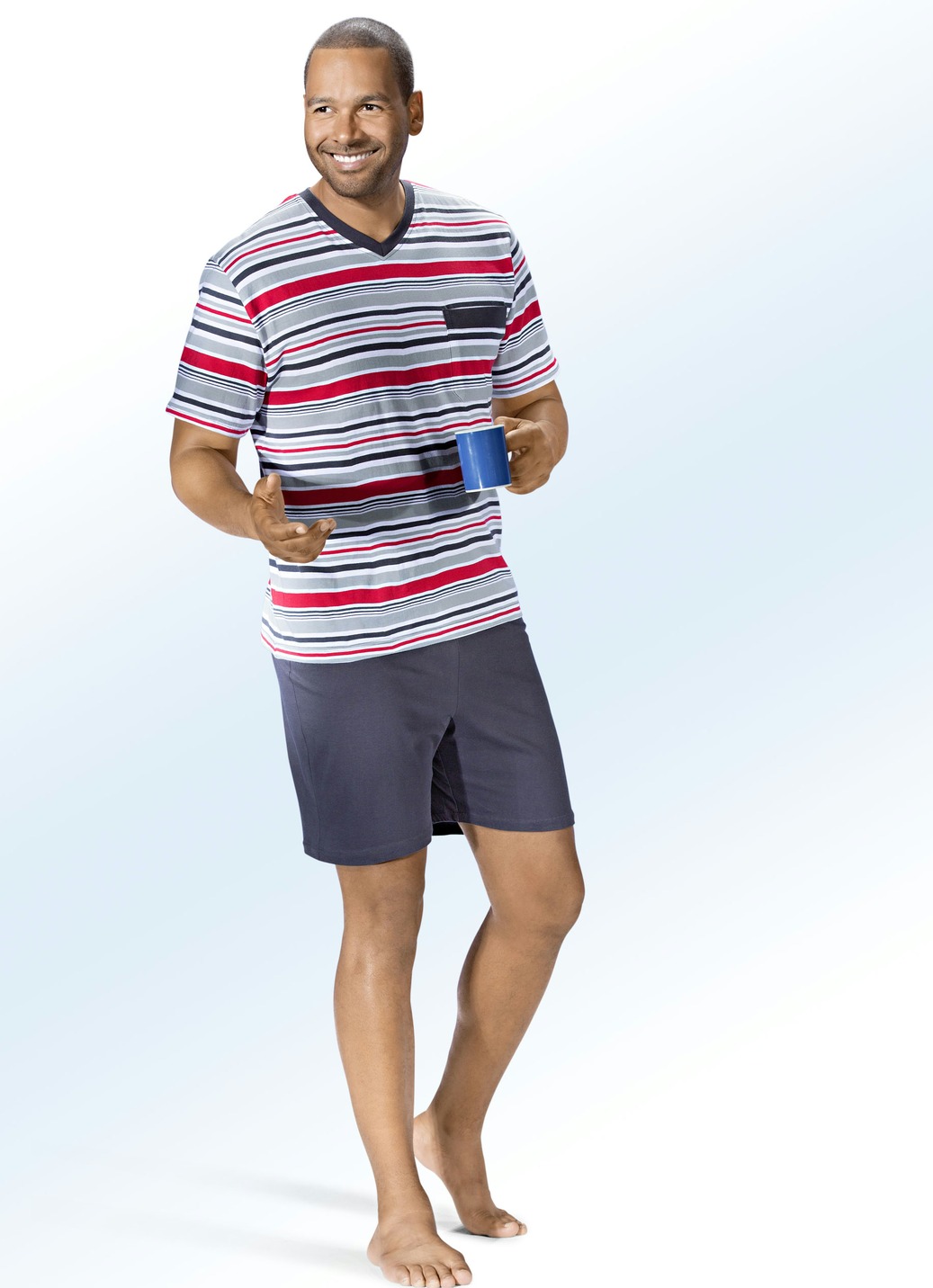 Zweierpack Shortys mit V-Ausschnitt und Brusttasche