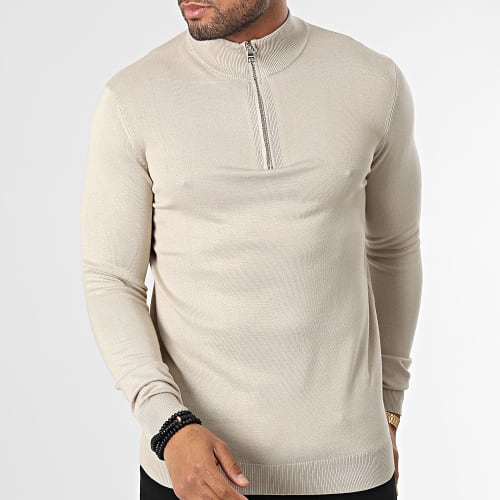 Pull Col Zippé Wyler Life Beige
