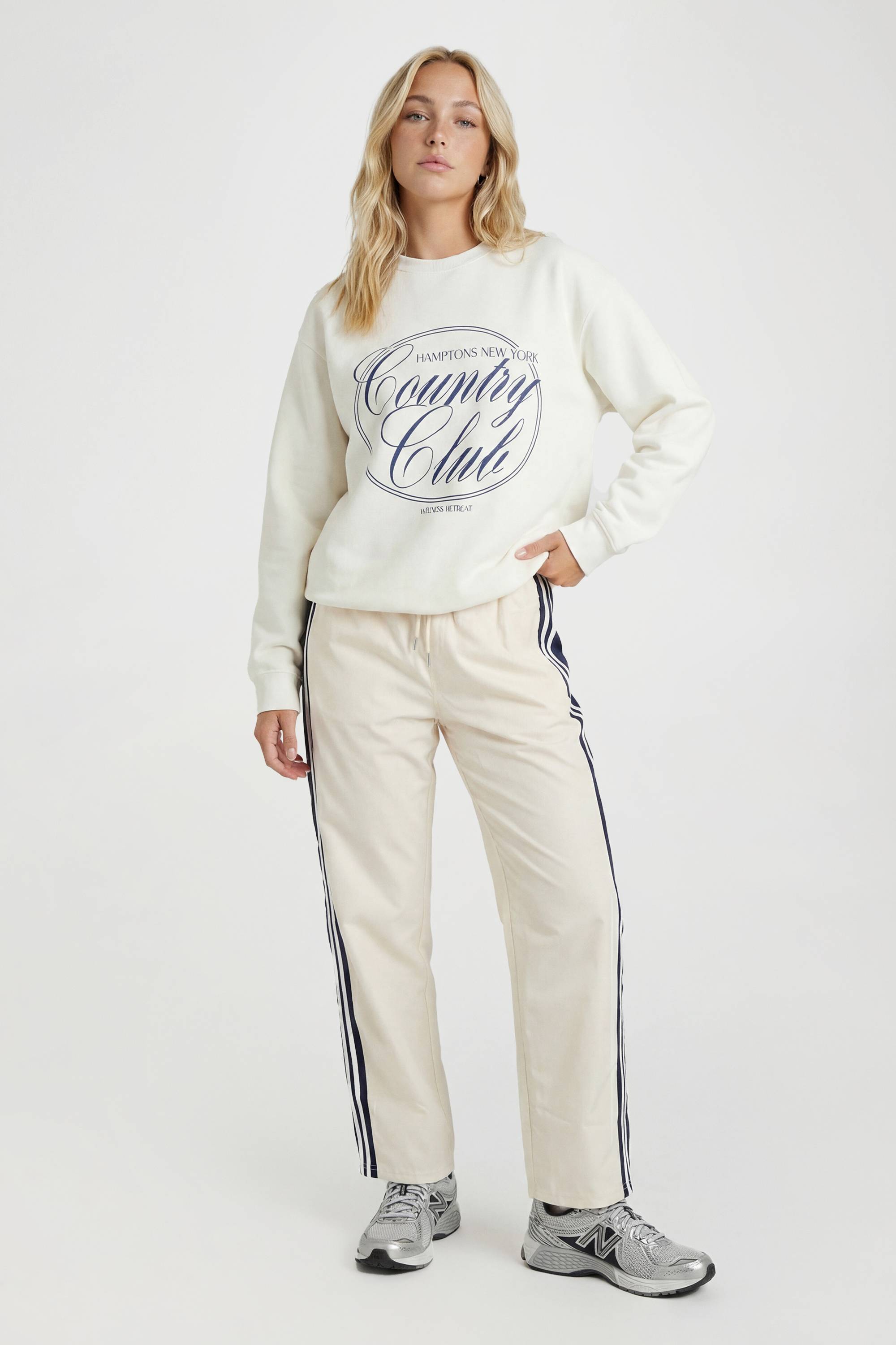 boohoo Sweat-shirt Imprimé Oversize Hamptons Country Club