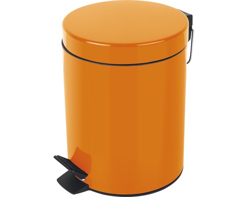 Spirella Sydney 5L pedaalemmer, glanzend oranje