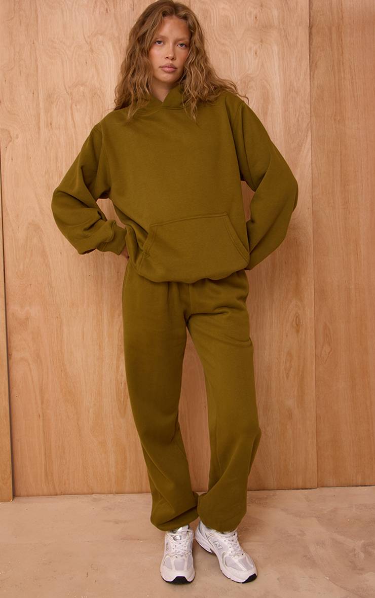 Vert Olive Pantalon De Jogging À Revers