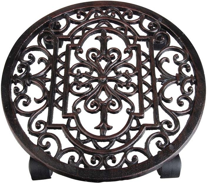 Esschert Design plantentrolley Esschert's Garden bruin D 29,1 H 5,8 cm