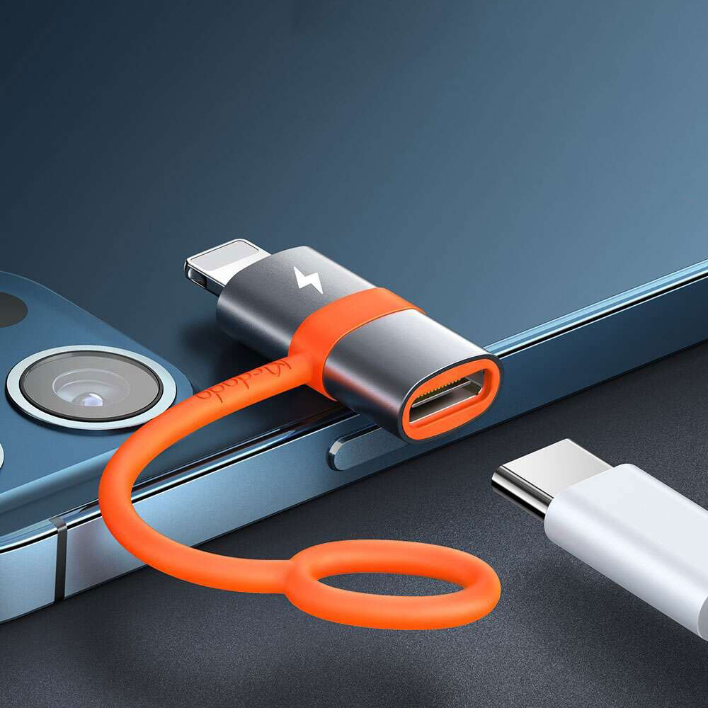 (PD/36W) Lightning auf USB C Adapter Konverter - Dunkelgrau