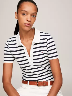 Polo listrada slim fit da coleção 1985