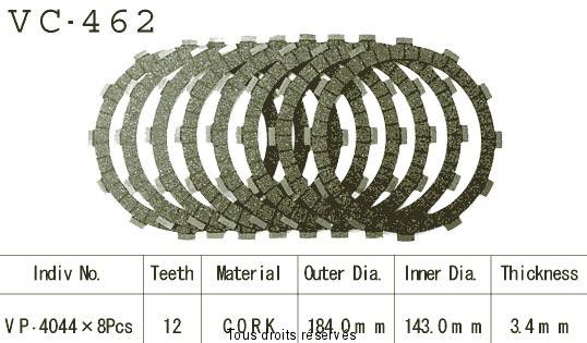 Kyoto - Disques garnis d'embrayage VC462