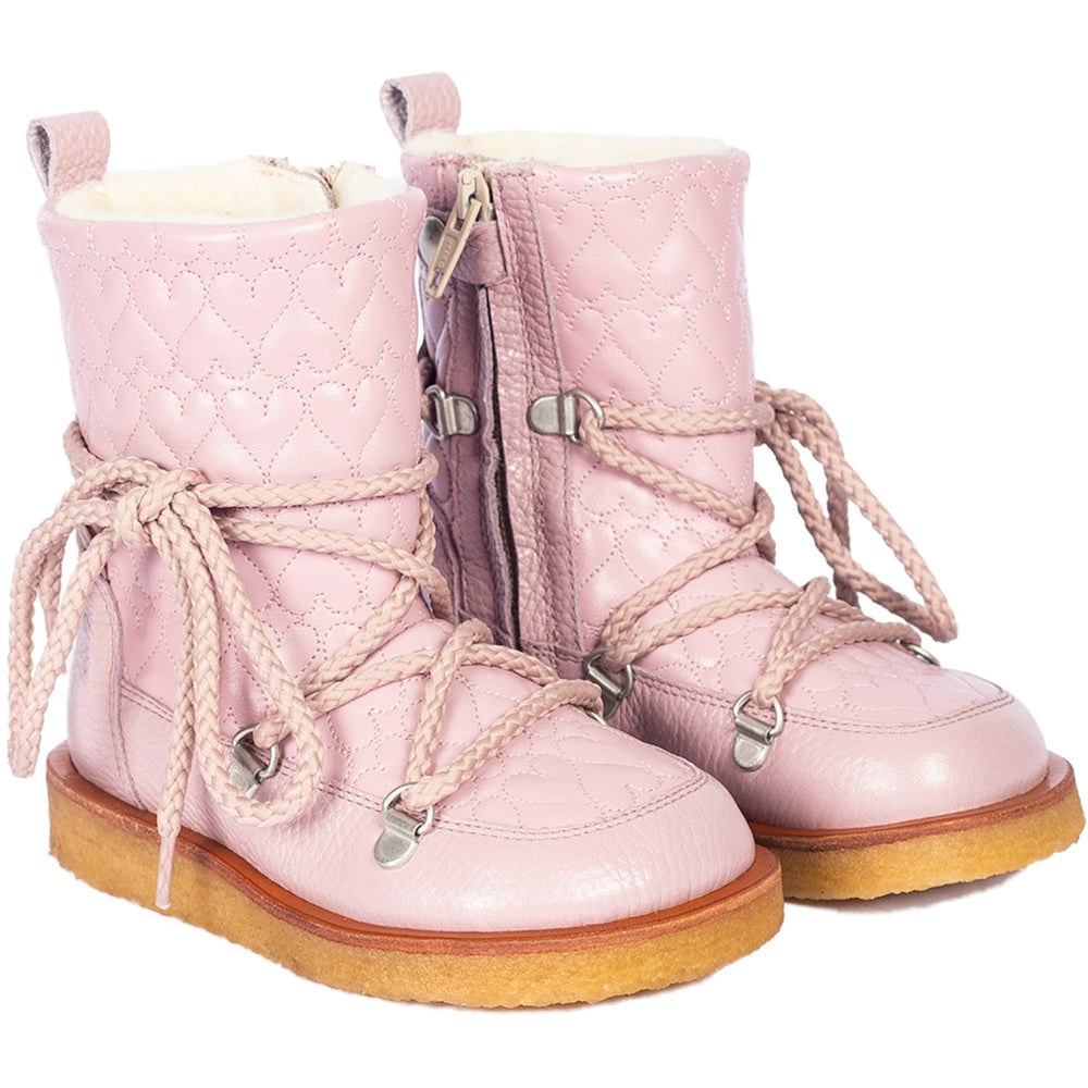 Køb Angulus Mauve/Mauve Tex-Støvle Med Hjerter, Snøre Og Lynlås