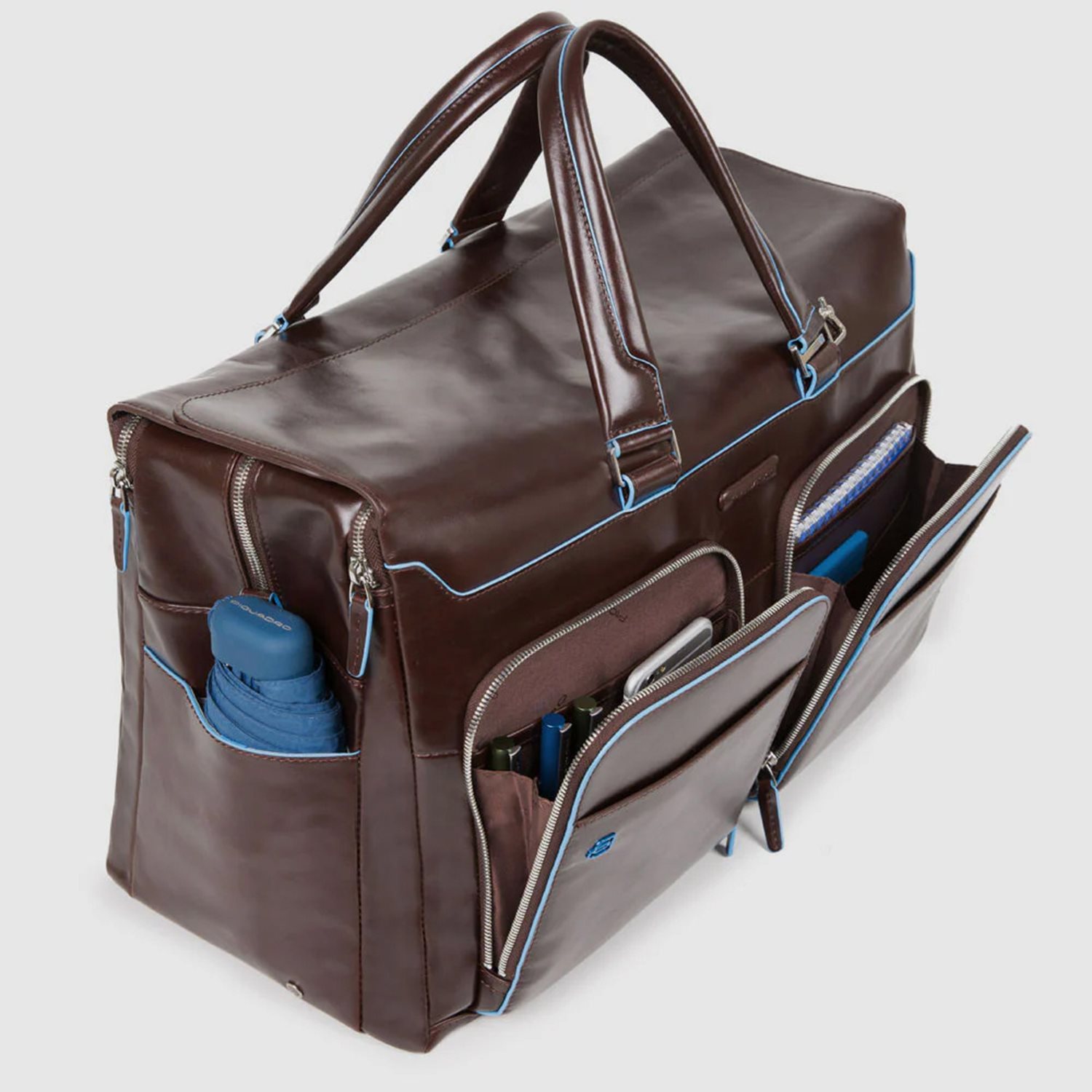 Piquadro Blue Square Duffel Bag black