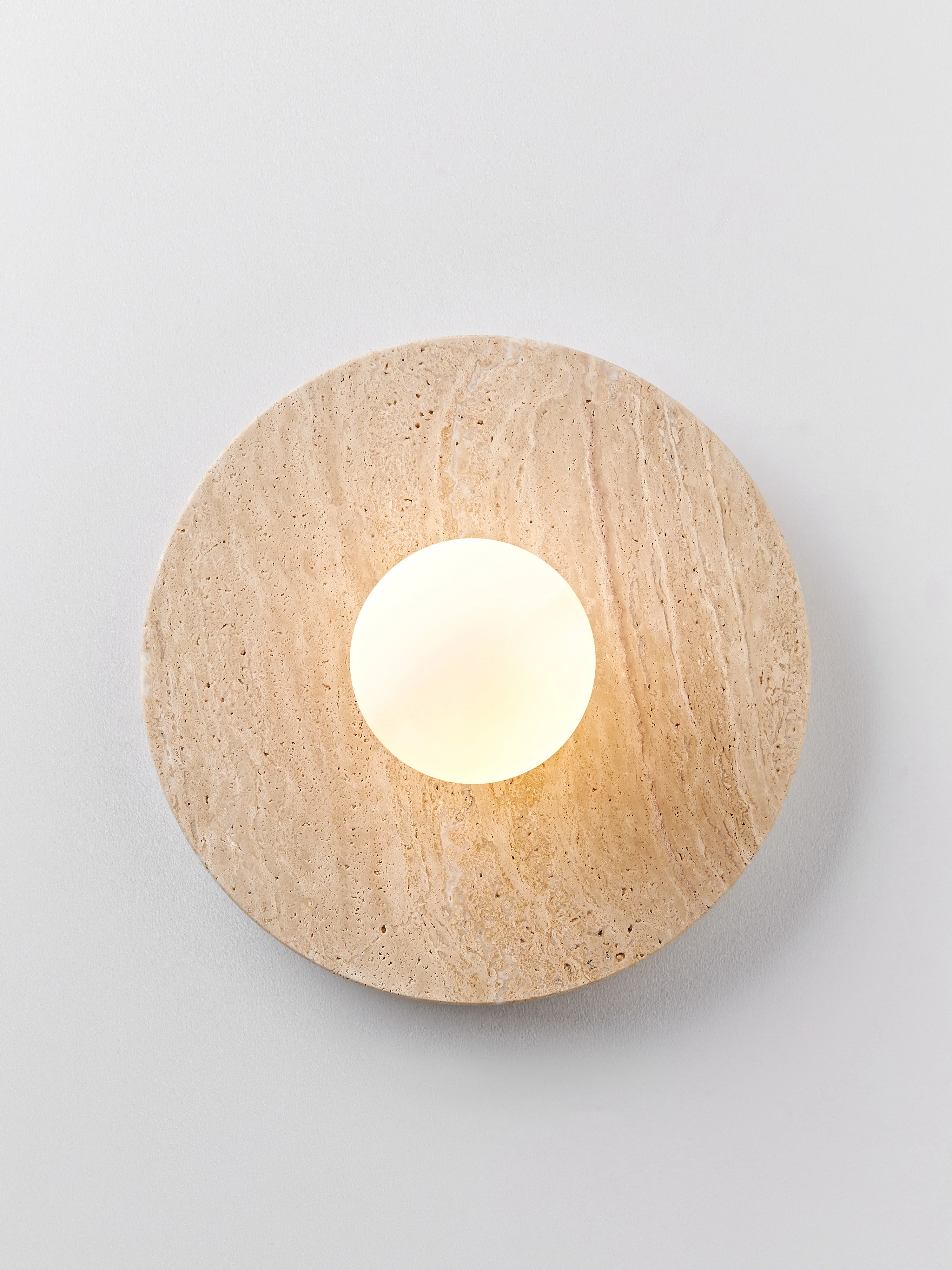Wand- en plafondlamp Cehlani van travertijn